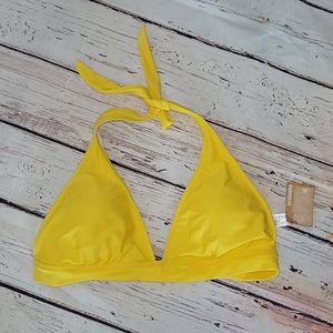 Yellow tie around top